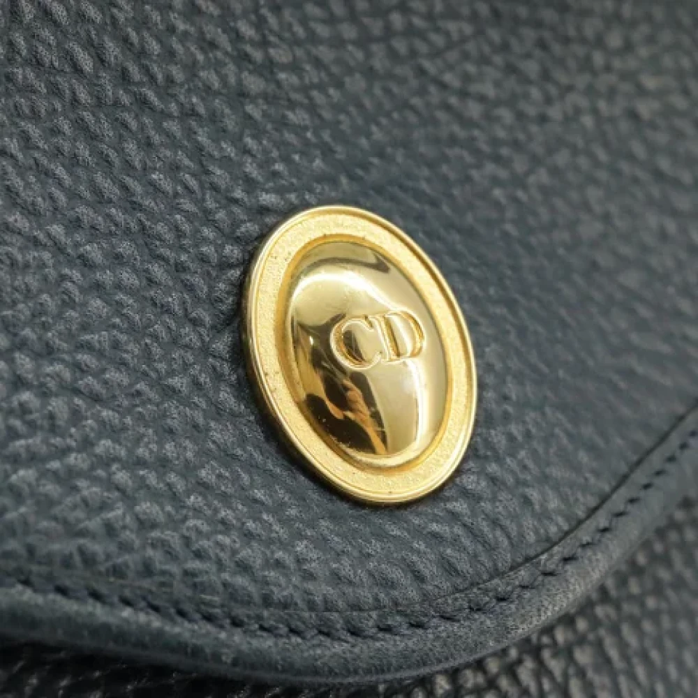 Dior Vintage Pre-owned Leather dior-bags Blue Dames