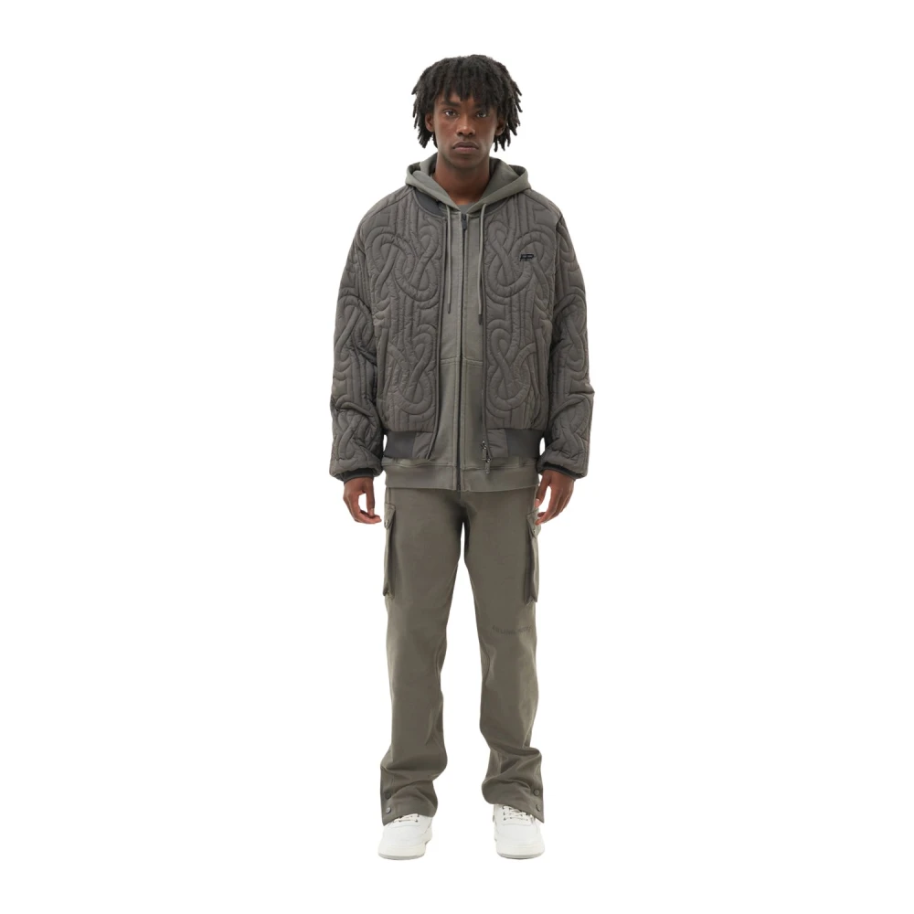 Filling Pieces Bomber Quilted Gunmetal Gray Heren