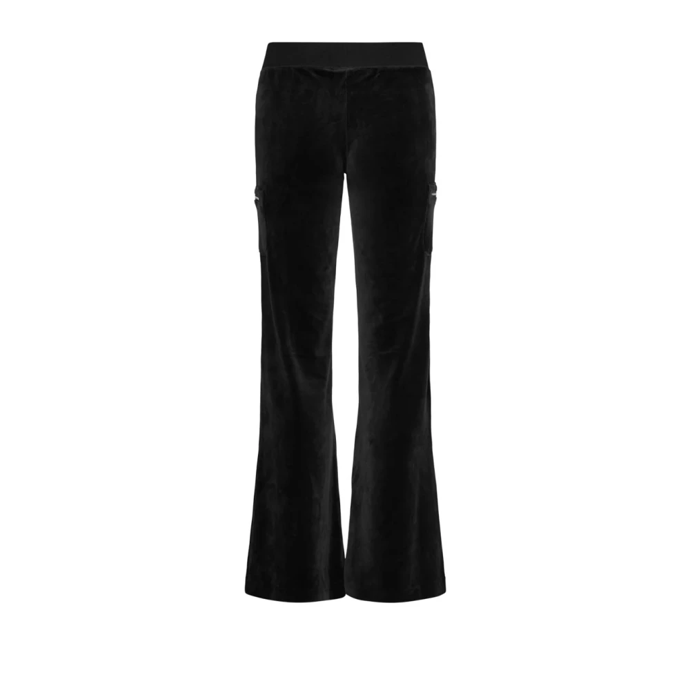 Juicy Couture Fluwelen Cargo Broek Polyester Mix Black Dames