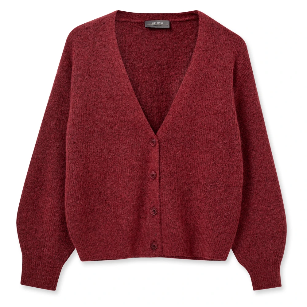 MOS MOSH V-hals Gebreide Vest Red Dames
