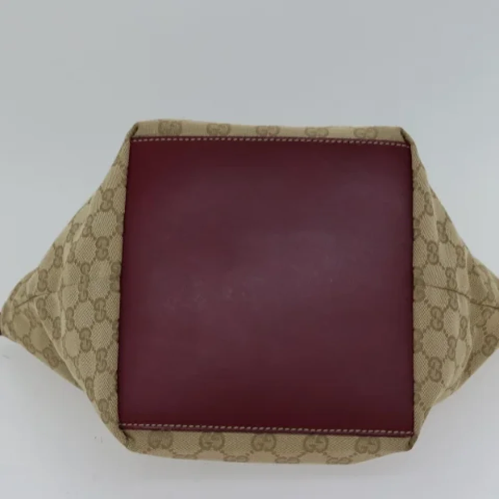 Gucci Vintage Pre-owned Canvas gucci-bags Beige Dames