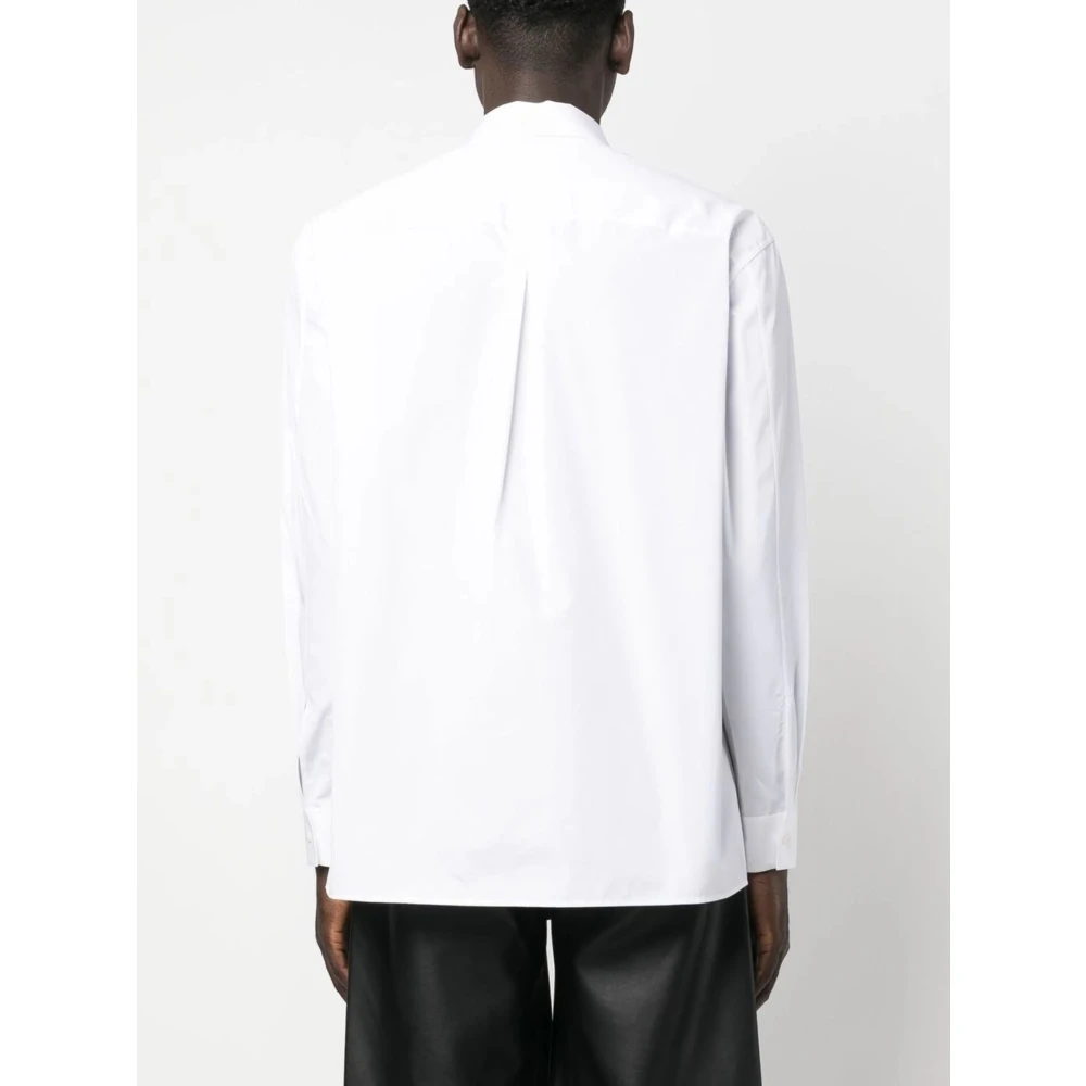 Jil Sander Witte Katoenen Knoopshirt White Heren