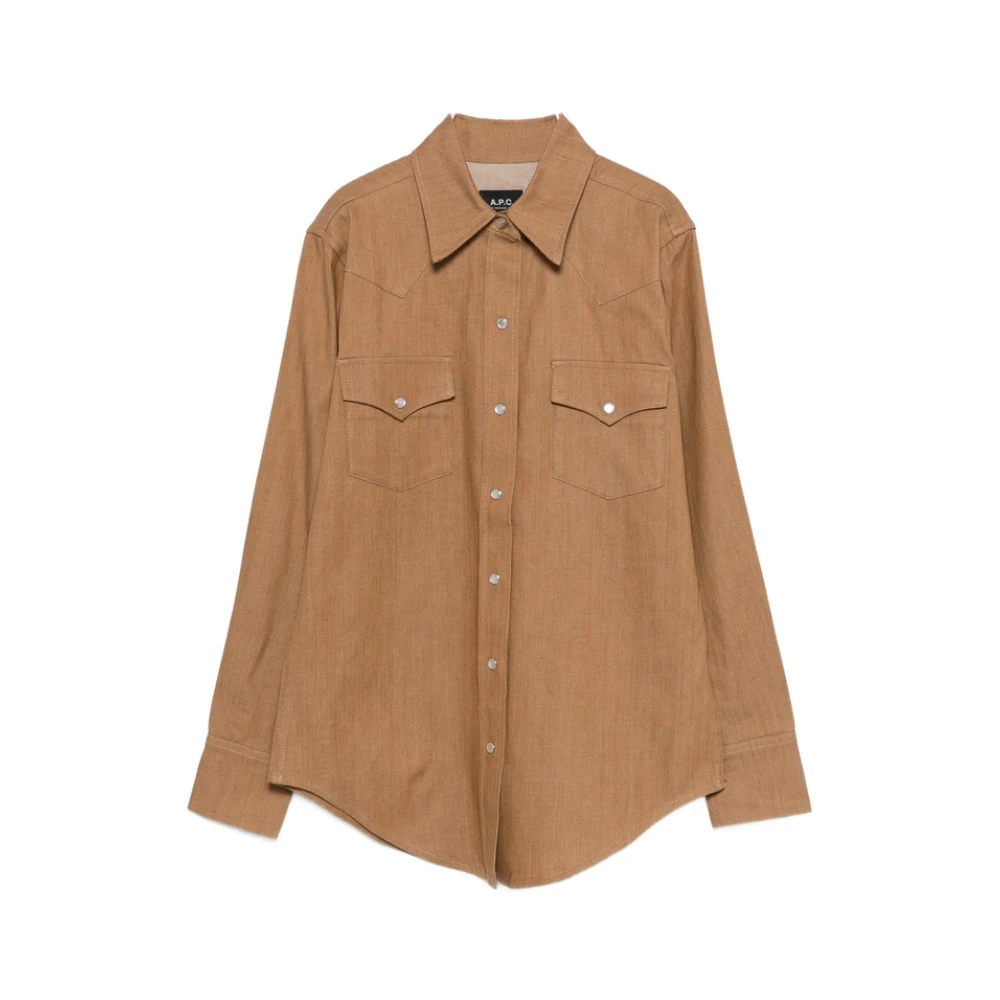 A.p.c. Women's Brown Western Shirt
