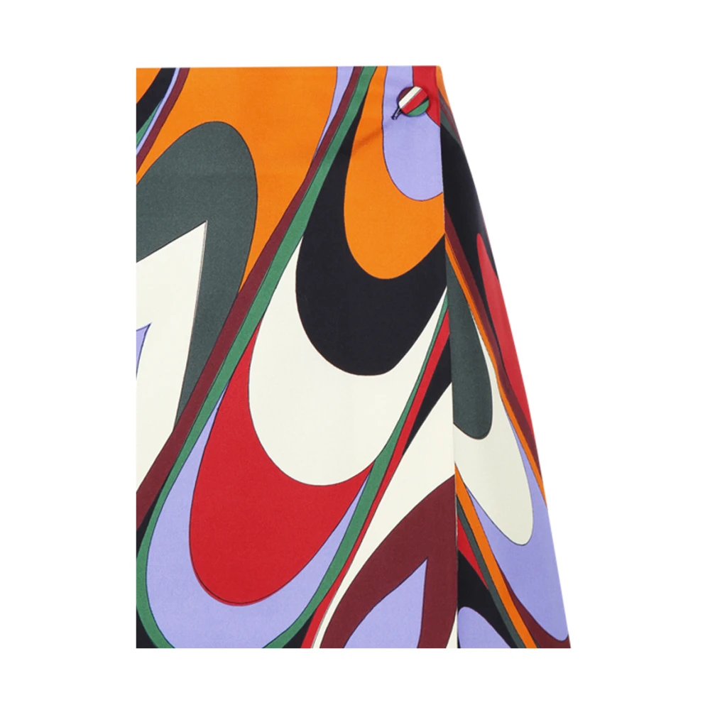 EMILIO PUCCI Arancio Verde Rok Multicolor Dames