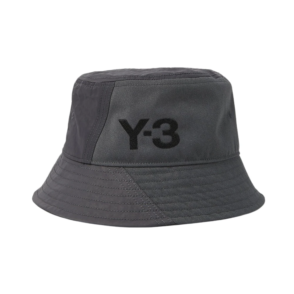 Y-3 Modern Tonal Panel Bucket Hat Gray, Herr