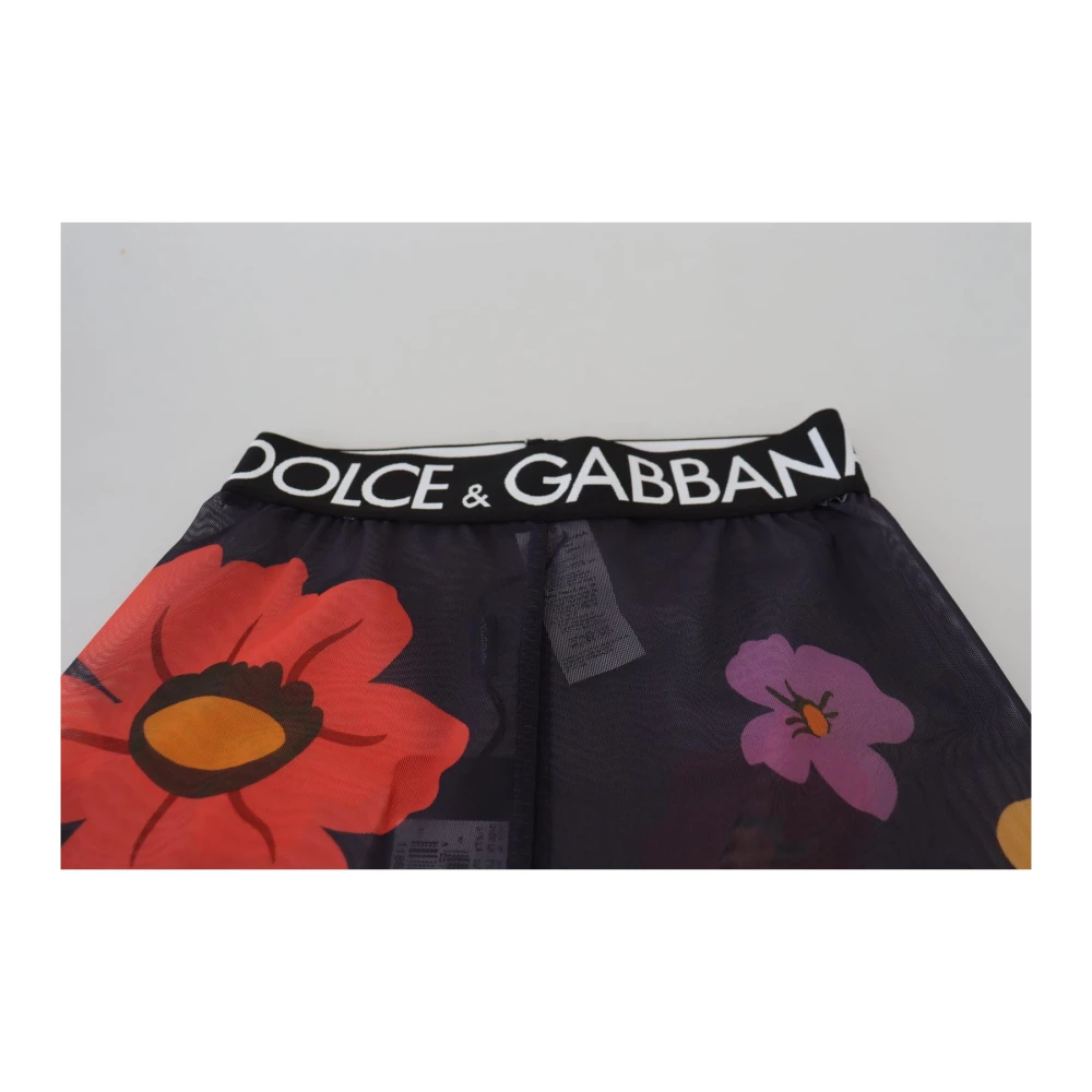 Dolce & Gabbana Prachtige zwarte bloemenleggings Black Dames