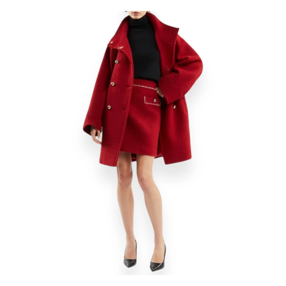 Fay Urban Coat Ovetto Borst Jas Red Dames