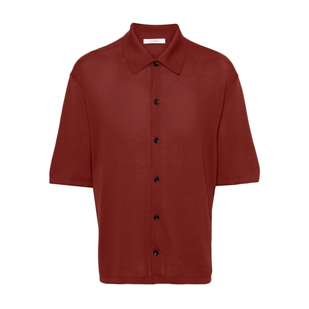 Lemaire Short Sleeve Shirts Red Heren