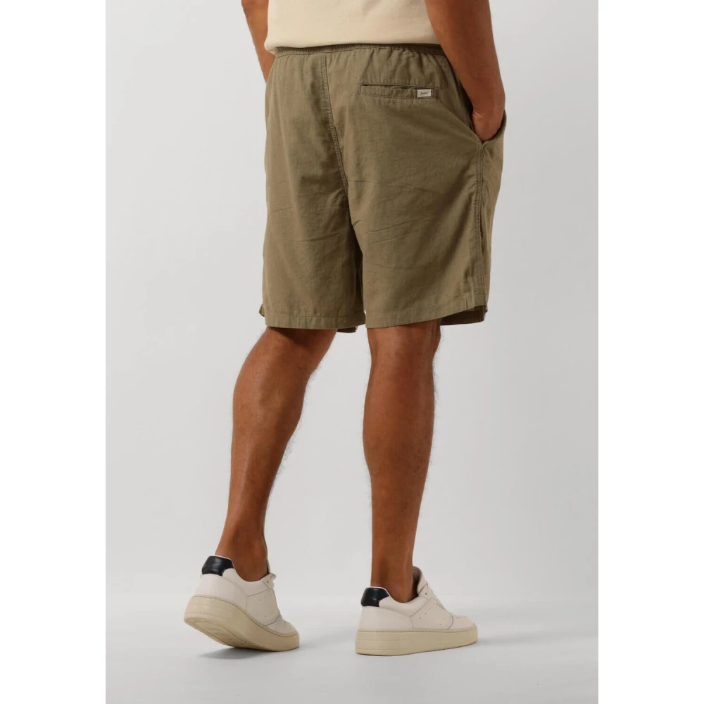Forét Groene Linnen Shorts voor Zomer Green Heren