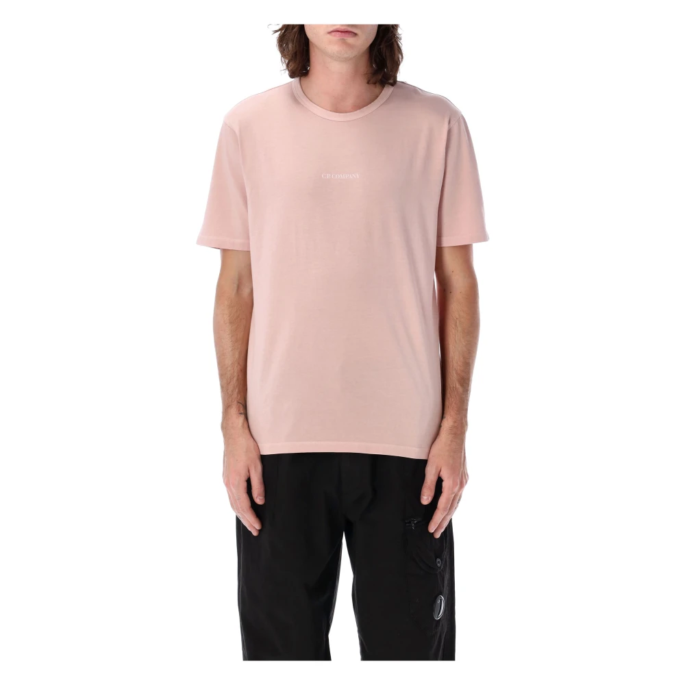 C.P. Company Jersey Logo T-Shirt Pink Heren