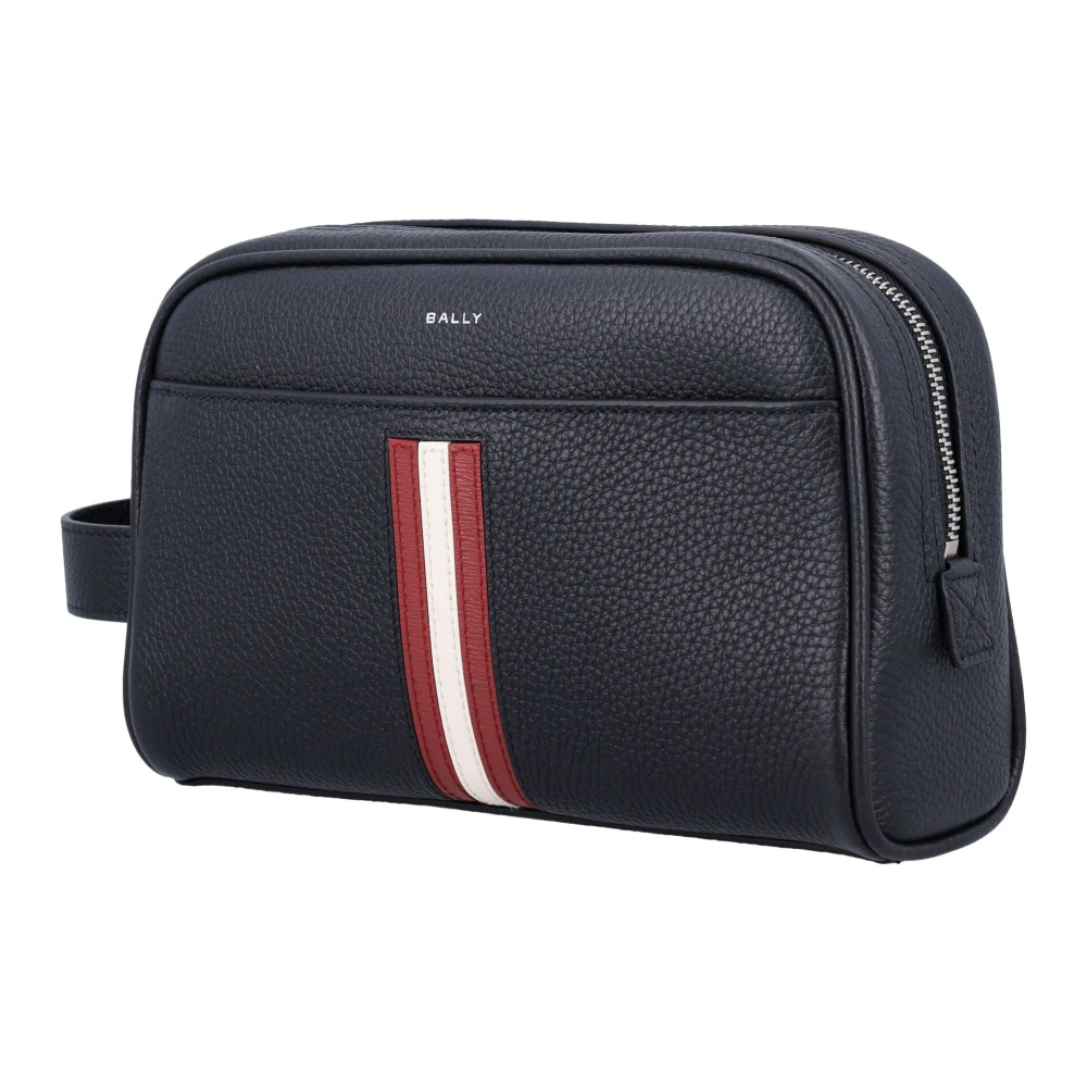 Bally Zwarte Beauty Case met Ribbon Washbag Black Heren