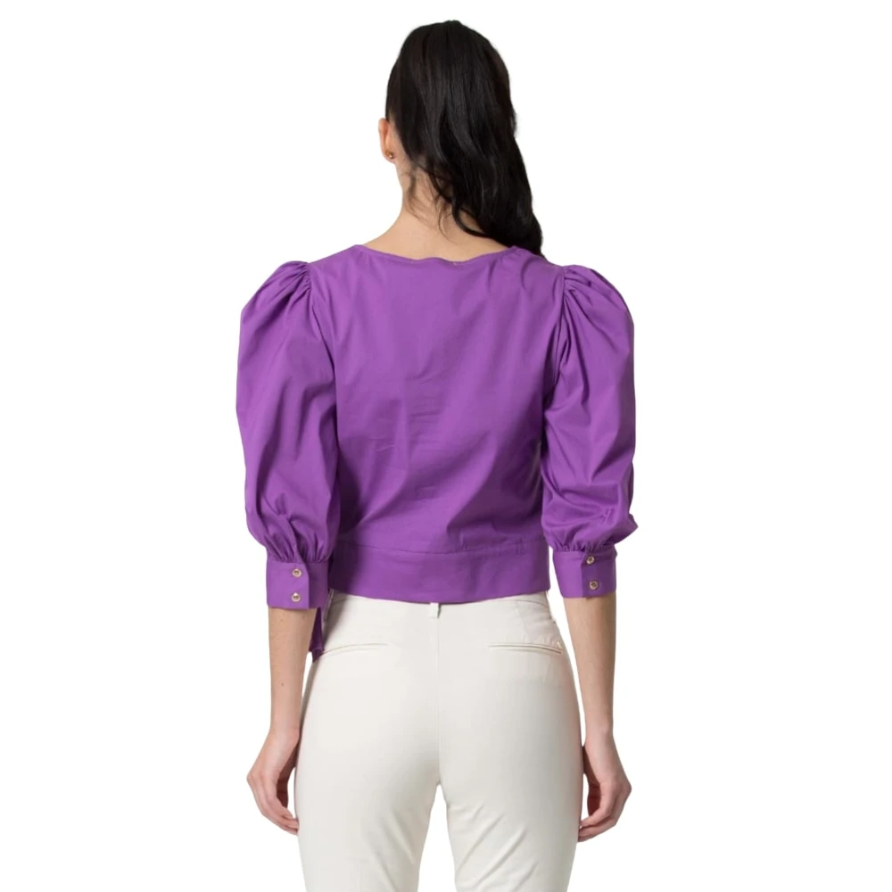 Kocca Korte Mouw Blouse Purple Dames