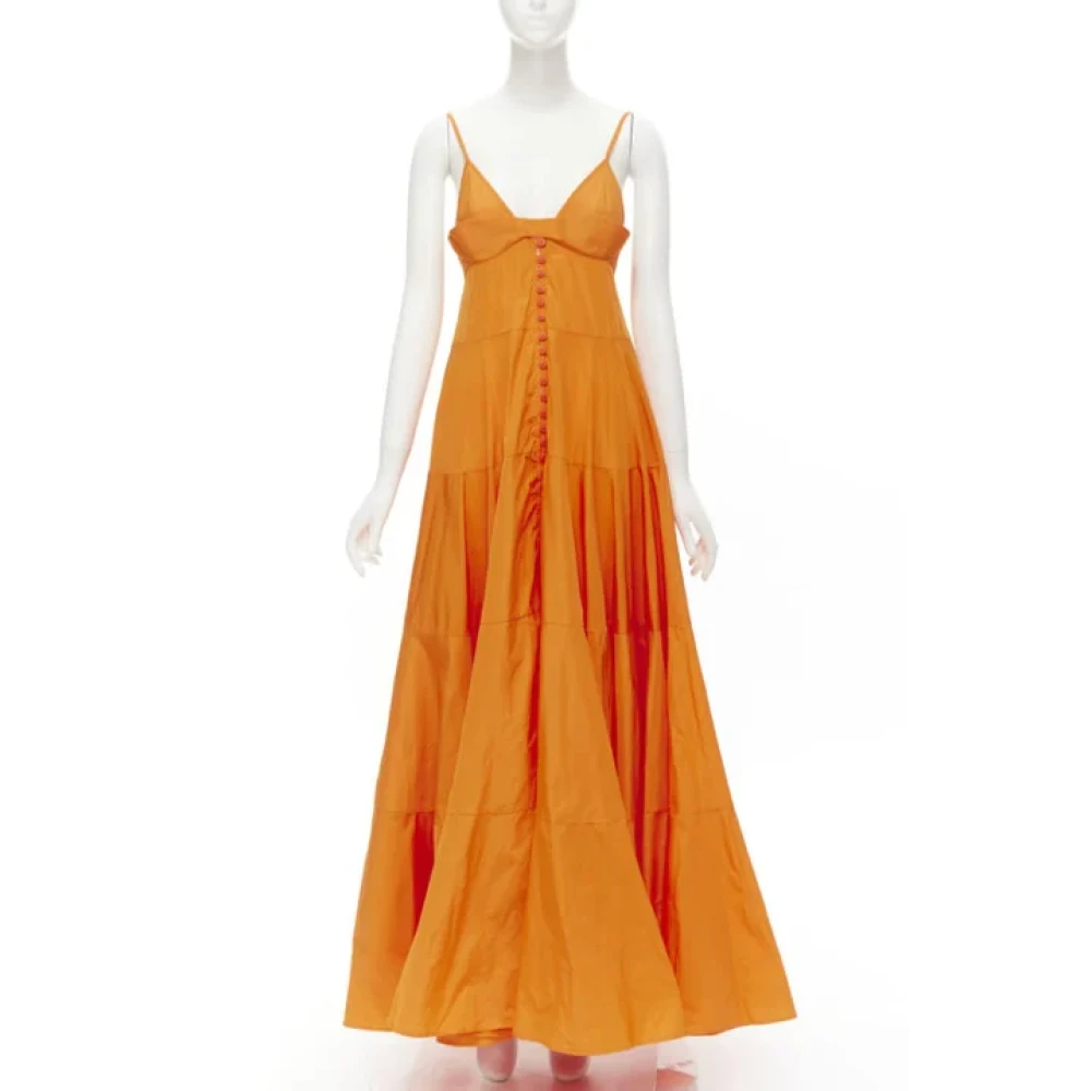 Jacquemus Pre-owned Cotton dresses Orange Dames