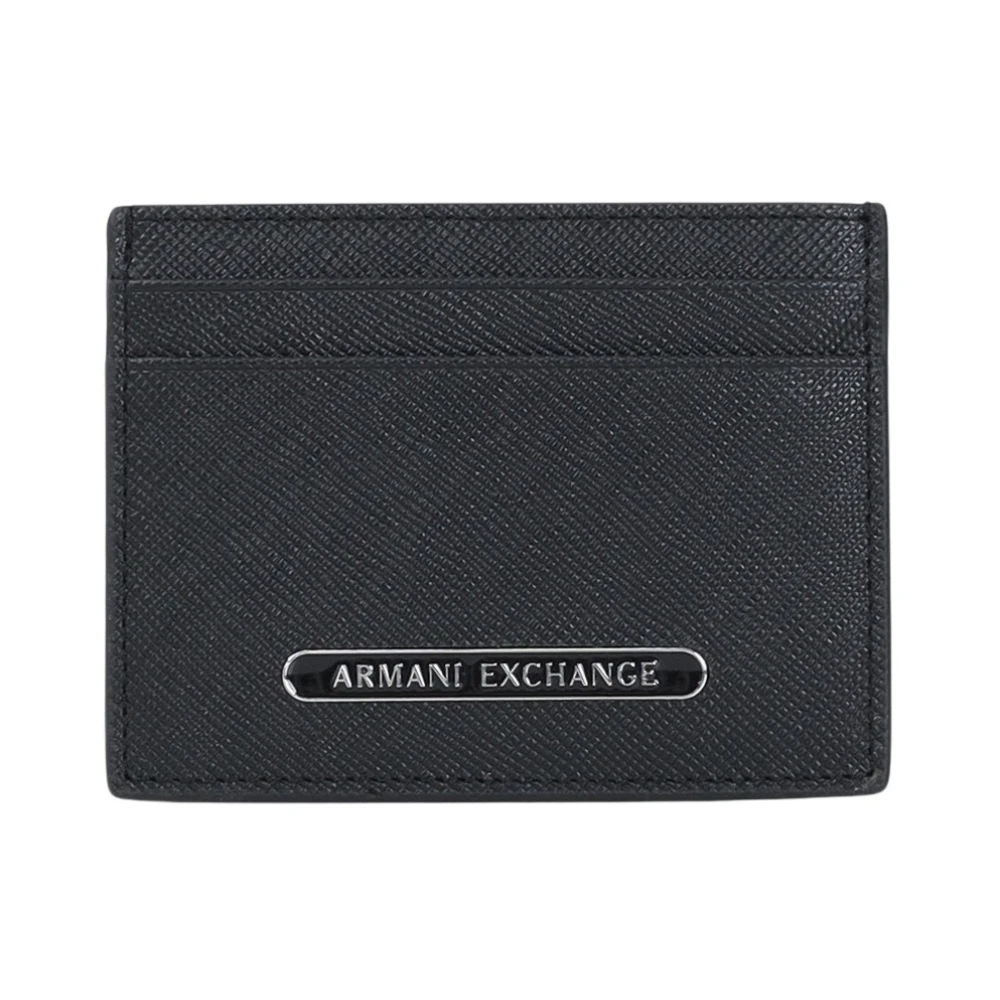 Armani Exchange Minimalistische Heren Zwarte Pasjeshouder Black Heren