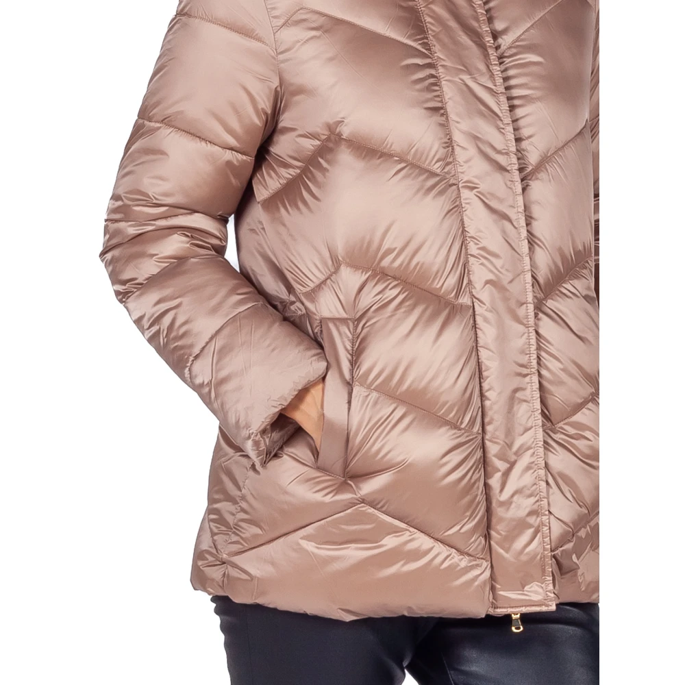 Emme DI Marella Gouden gewatteerde pufferjas met capuchon Yellow Dames