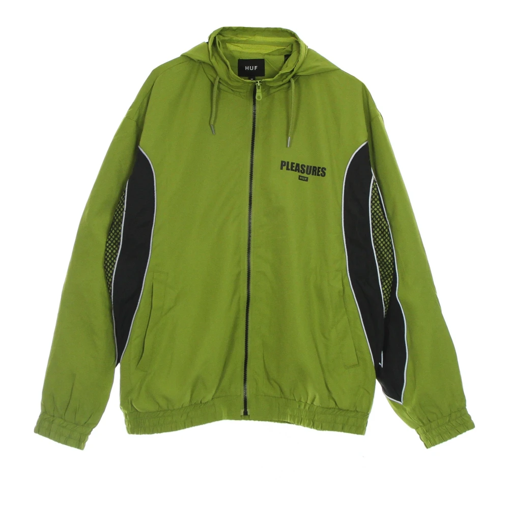 HUF Groene Track Jacket met reflecterende details Green Heren
