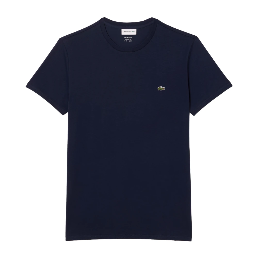 Lacoste Herr Blå Toppar 3XL, Bomull, Pima Cotton T-Shirt