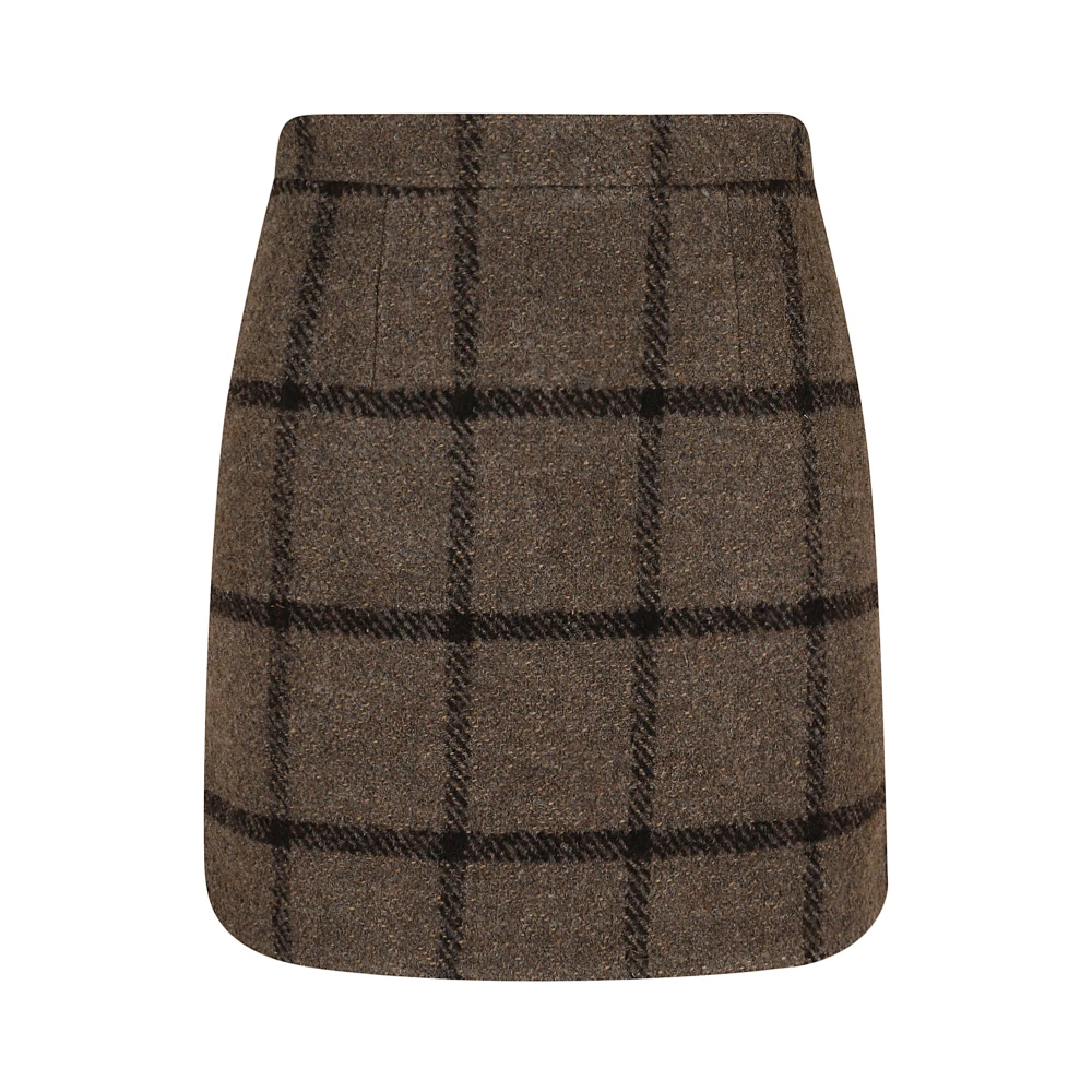 Patou Grijze Schaakbord Iconische Minirok Gray Dames