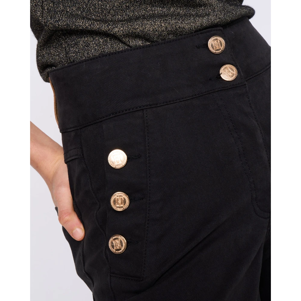 Silvian Heach Jeans met decoratieve knopen Black Dames