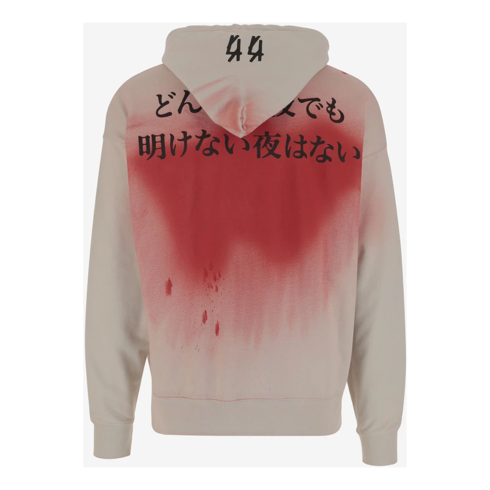 44 Label Group Rode katoenen hoodie met Faded Gen-print Multicolor Heren