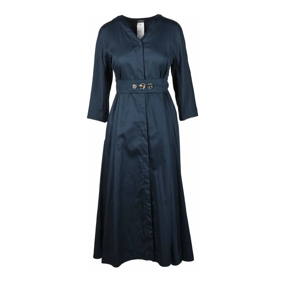 Max Mara Katoenen jurk voor vrouwen Blue Dames