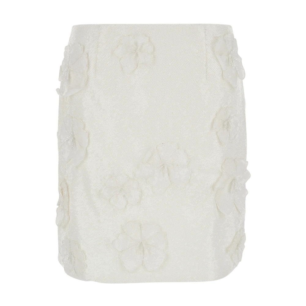 Rotate Birger Christensen Sequin Flower Skirt White Dames