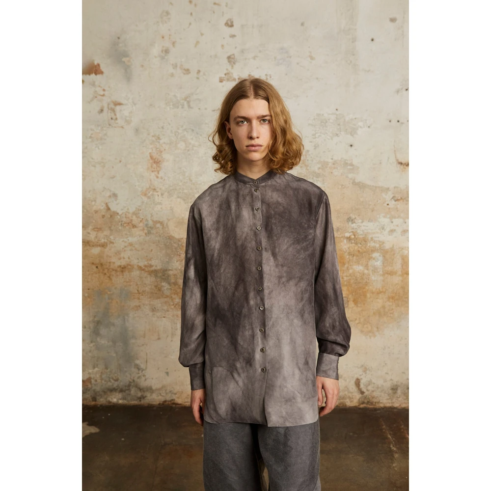 Cortana Park lila zijden overhemd Gray Dames