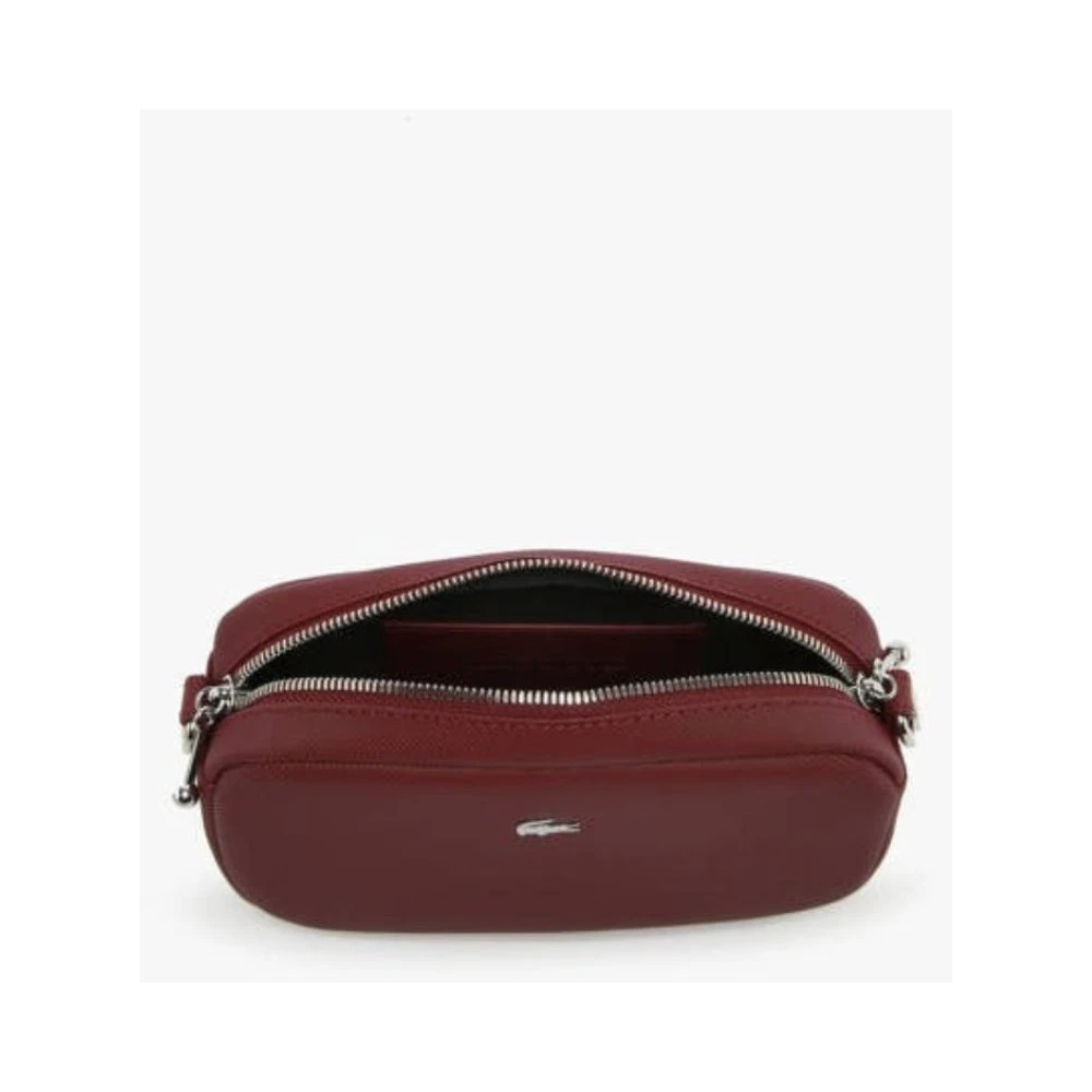 Lacoste Daily City Schoudertas Espresso Red Dames