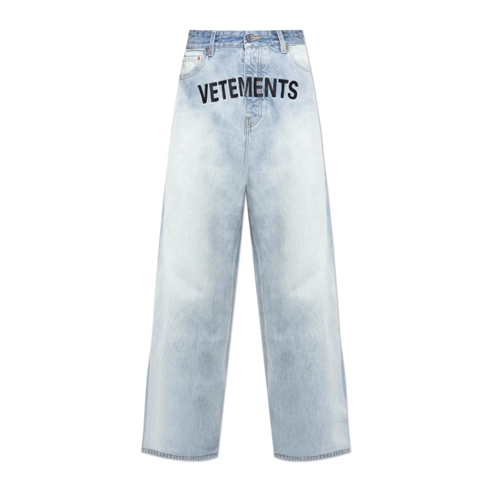 Vetements Jeans met logo Blue Heren