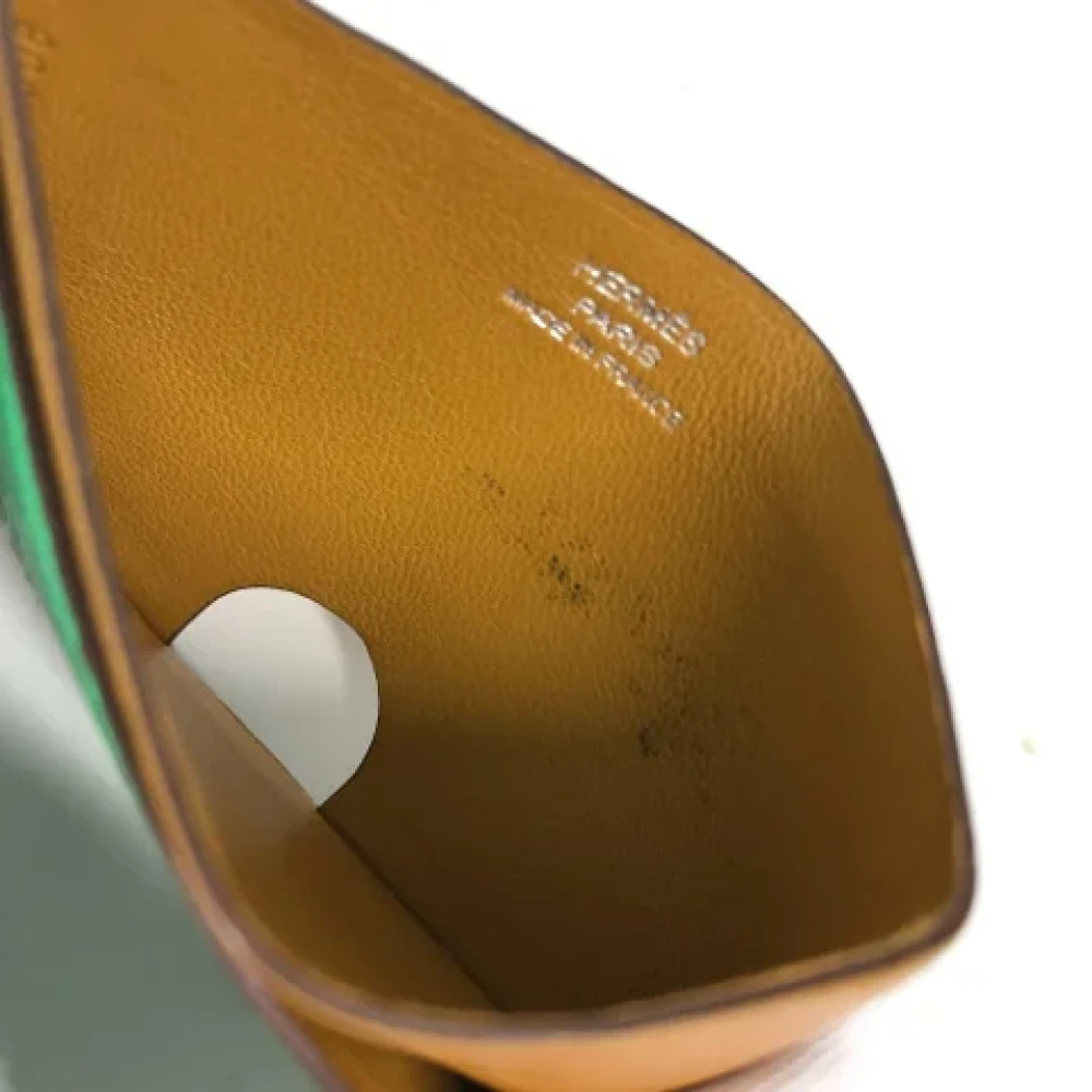 Hermès Vintage Pre-owned Leather wallets Green Dames