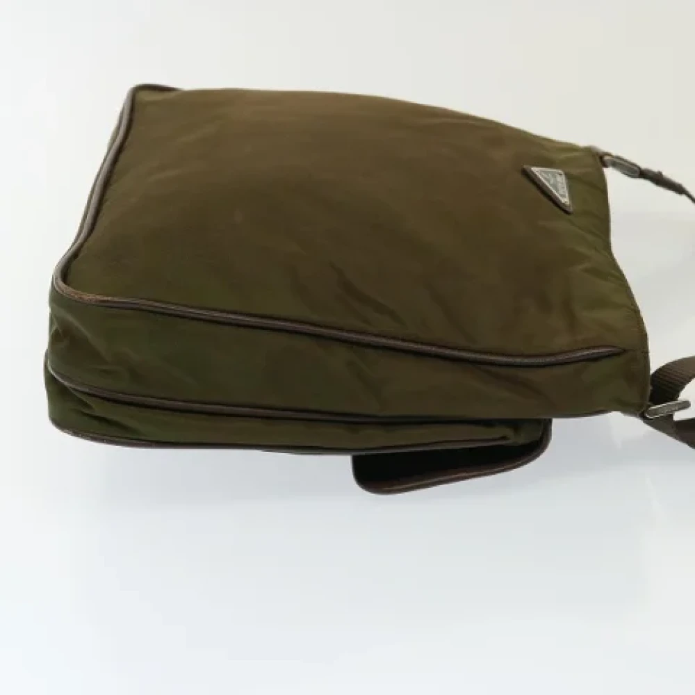 Prada Vintage Pre-owned Coated canvas prada-bags Brown Dames
