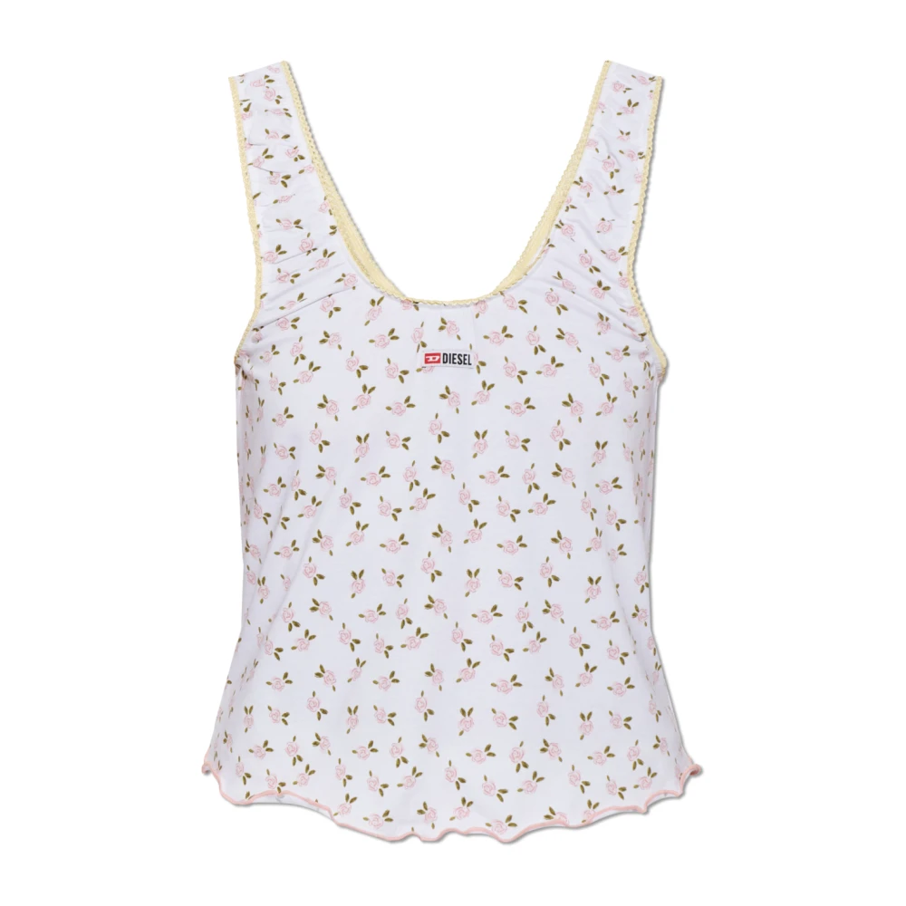 Diesel Donna Bianco Top, Xl, New,