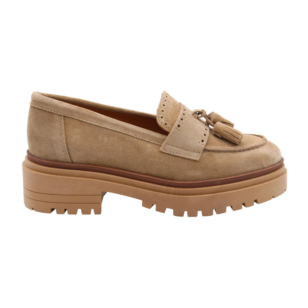 Ctwlk. Brown Loafers, Female, 7 Uk, Classic Moccasin Shoes For Men