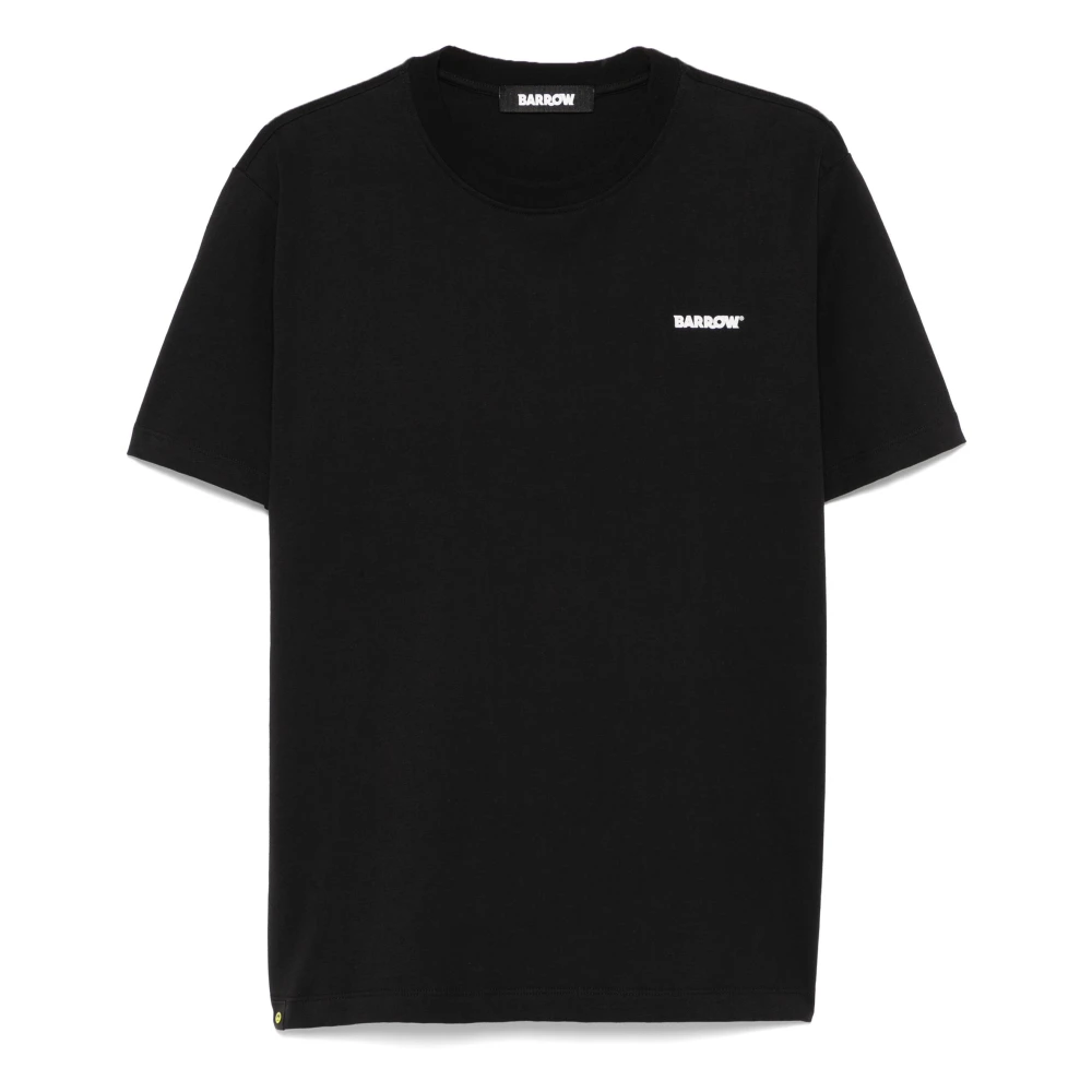Barrow T-shirt van katoen met logo-print Black Heren