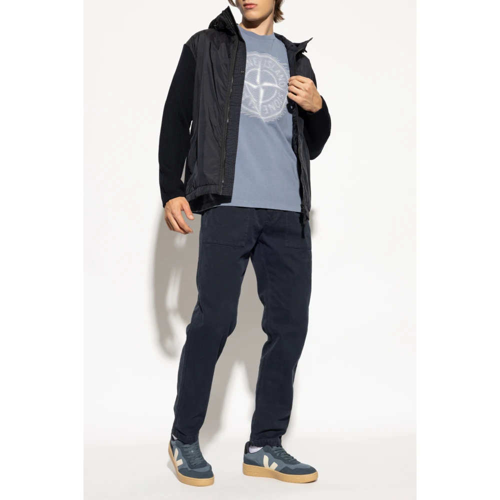 Stone Island Broek met logo Blue Heren