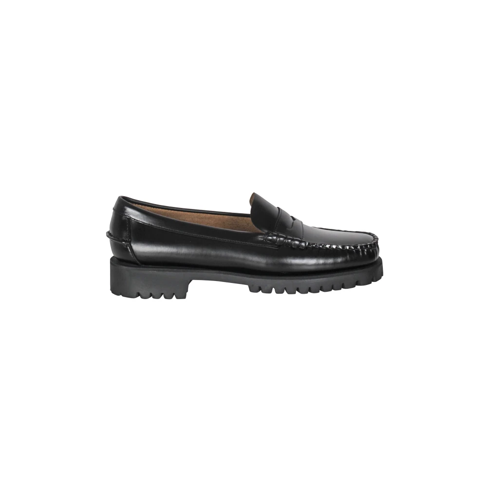 Sebago Lug Loafers Black, Dam