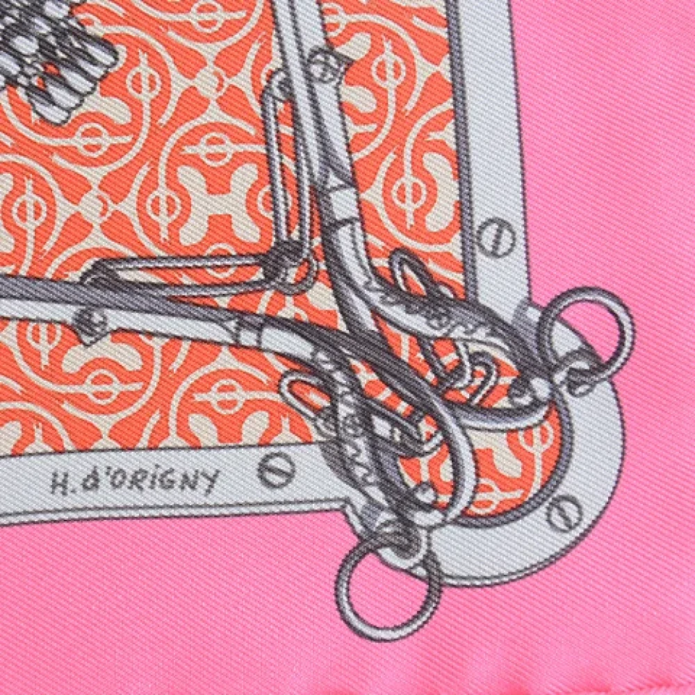 Hermès Vintage Pre-owned Canvas scarves Pink Dames