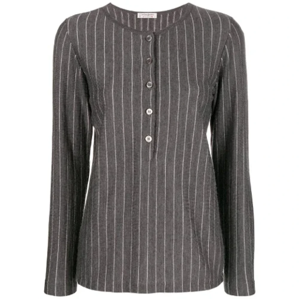 Yves Saint Laurent Vintage Pre-owned Wool tops Gray Dames