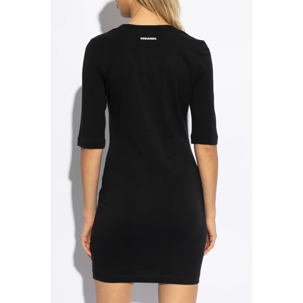 Dsquared2 Jurk met applicatie Black Dames