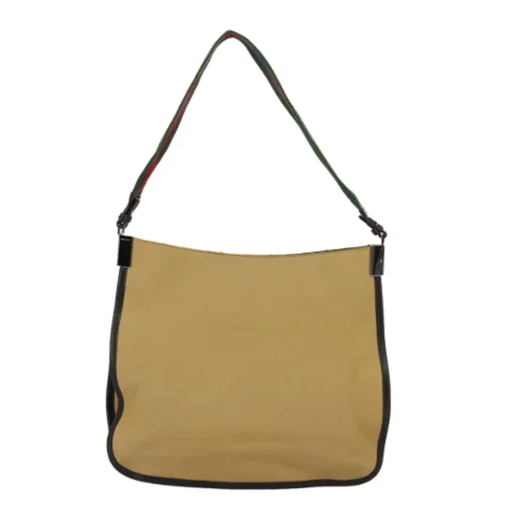 Gucci Vintage Pre-owned Canvas shoulder-bags Beige Dames