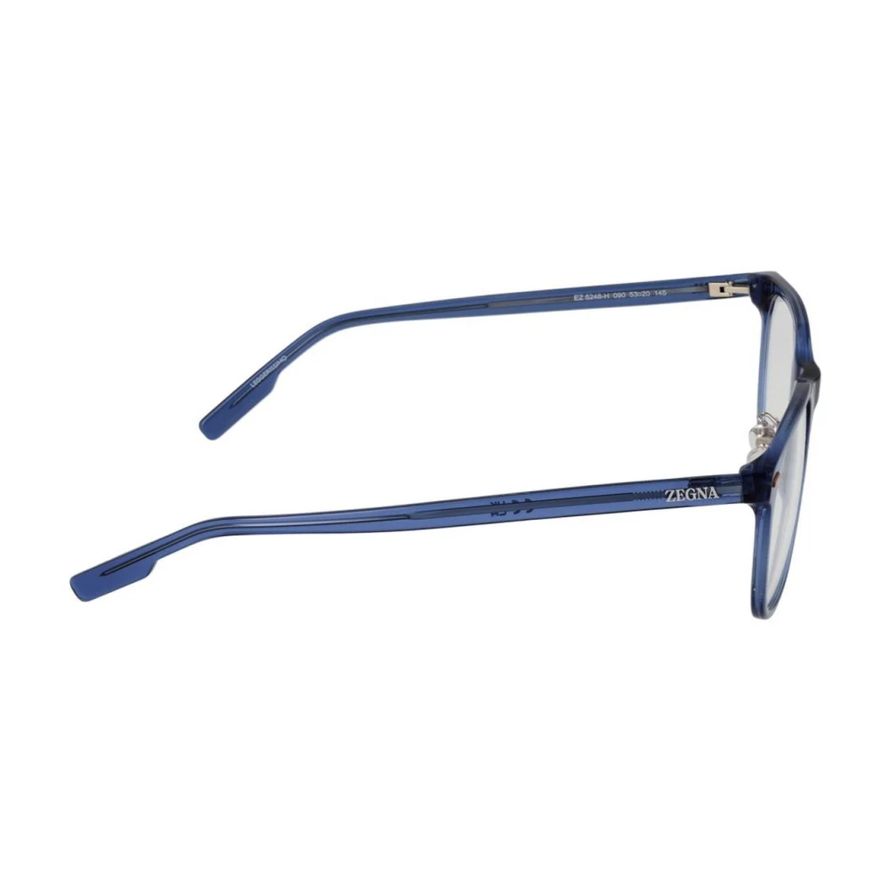 Ermenegildo Zegna Blauwe Rechthoekige Optische Monturen Blue Heren