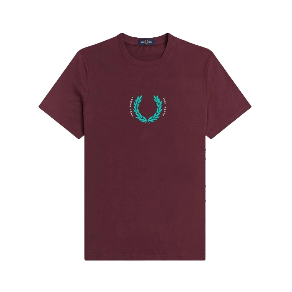 Fred Perry Laurierkrans T-Shirt Red Heren