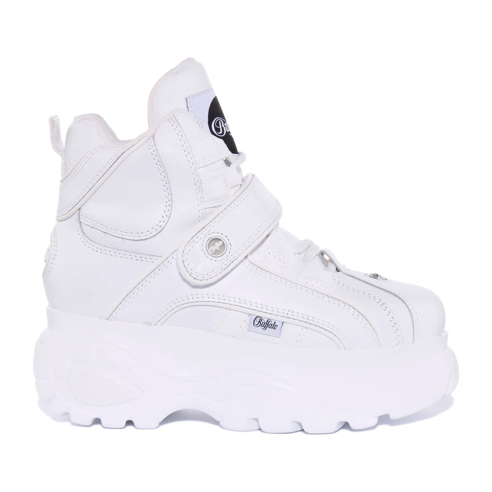 Buffalo Witte Leren Chunky Sneakers Vrouwen Dames Schoenen