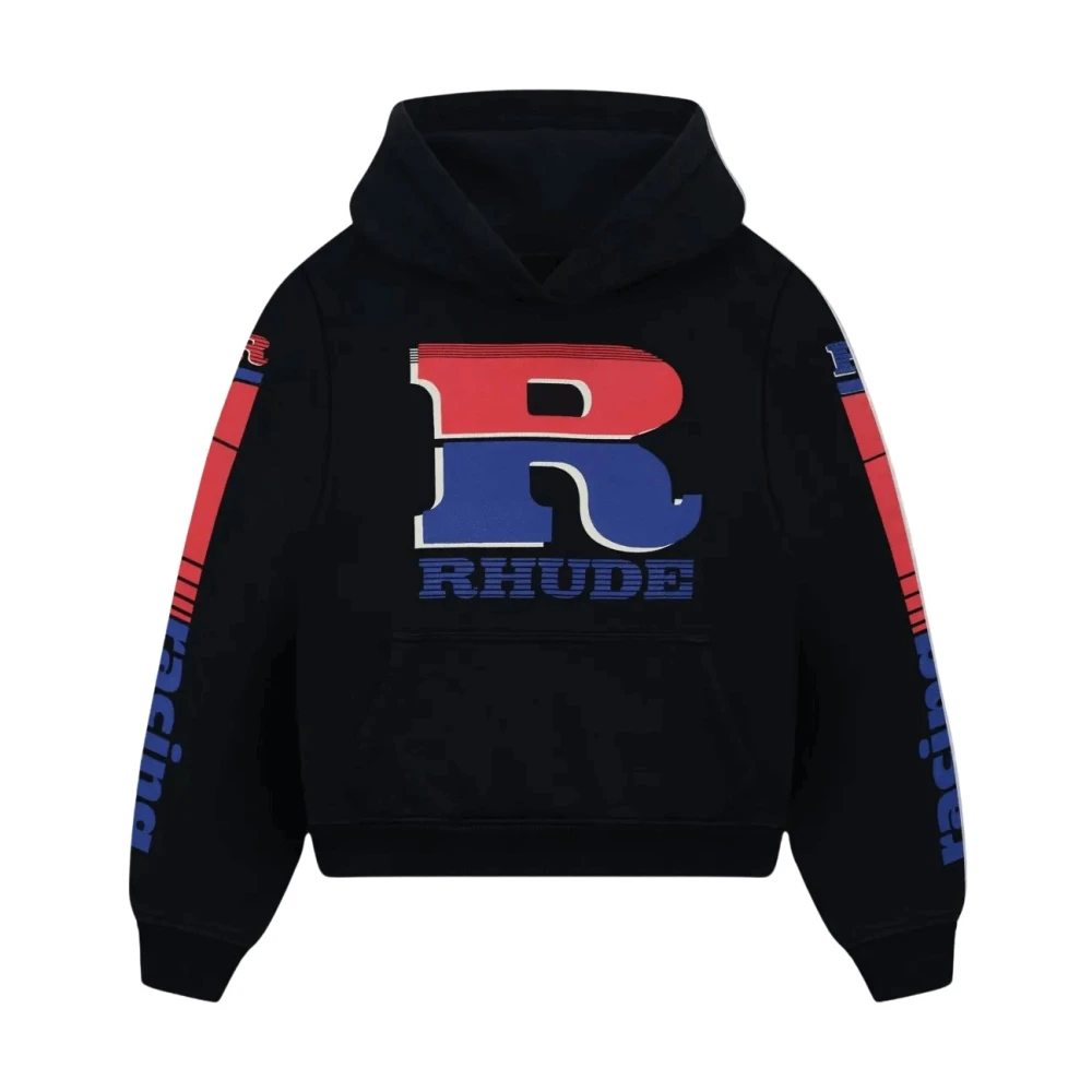 Rhude Hombre Negro Sudaderas, Talla: S