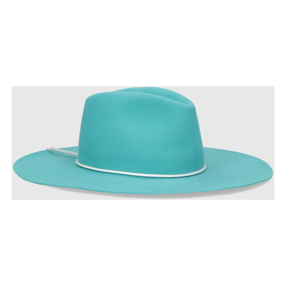 Borsalino Geborstelde Vilthoed met Leren Band Green Heren
