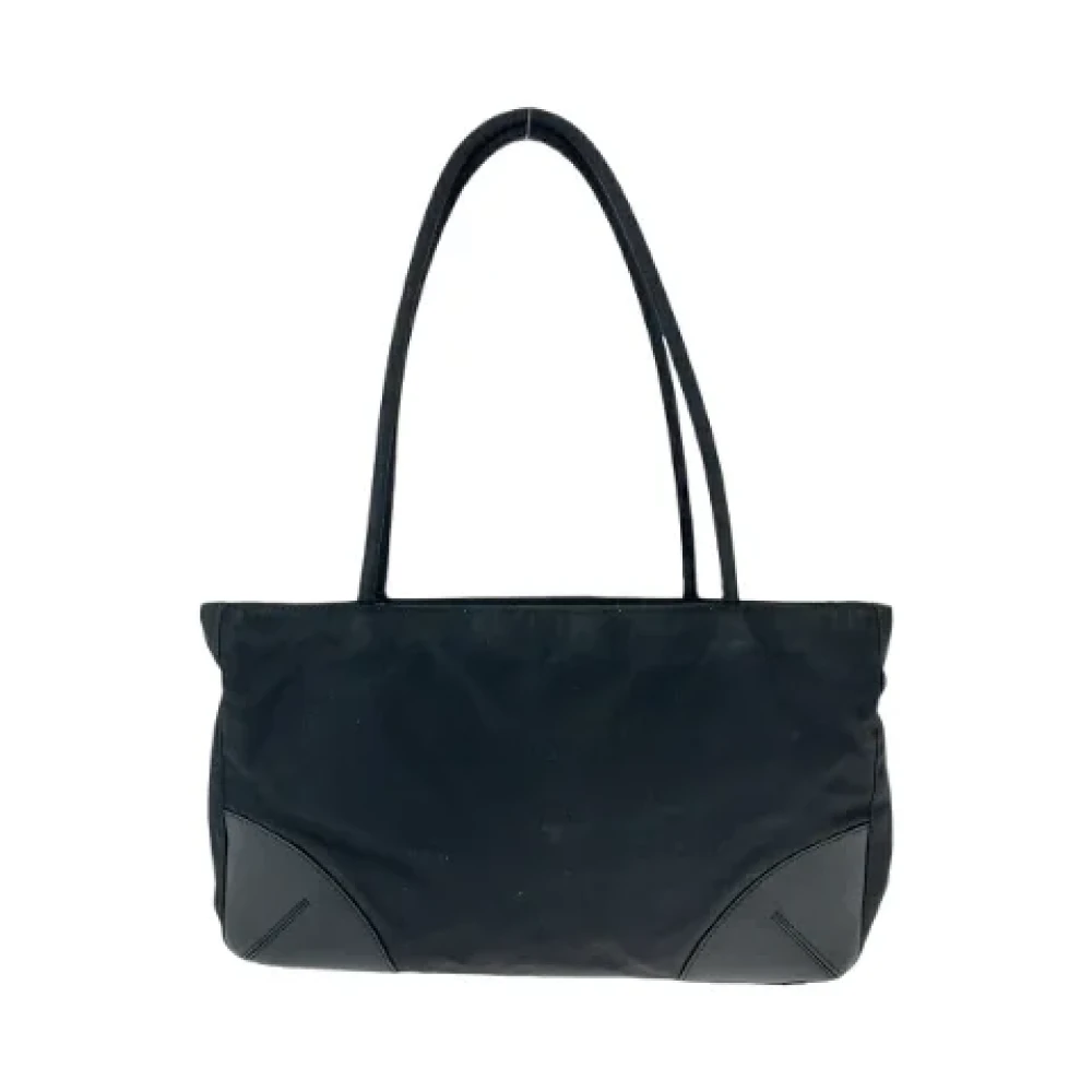 Prada Vintage Pre-owned Canvas prada-bags Black Dames