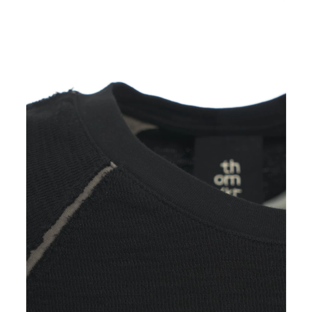 Thom Krom Zwarte Gebreide Trui met Unieke Naaddetails Black Heren