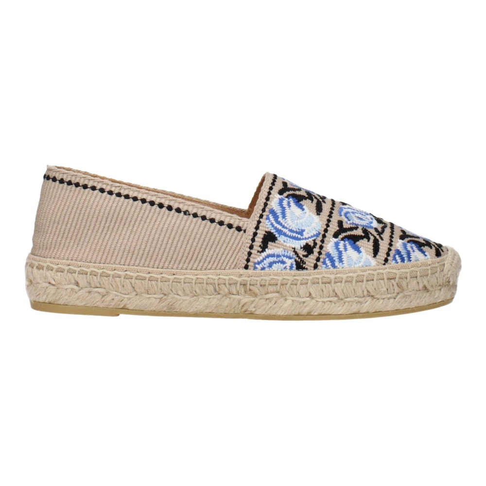 Prada Women's Beige Fabric Espadrille With Print