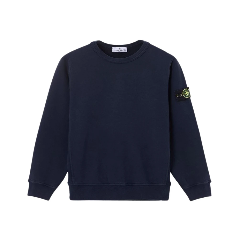 Stone Island Crew Neck Sweatshirt - Unisex - Kids Sweatshirts - Blue - 2 Y | 92 Cm - Kids