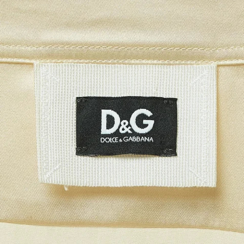 Dolce & Gabbana Pre-owned Satin tops Beige Dames